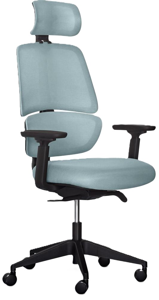 Крісло офісне Mealux Leo Air Plus Grey / Blue (Y-546 KBGL)